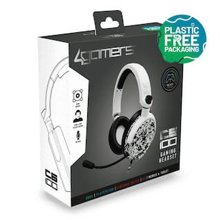 Foto 3 | Audífonos Gamer 4Gamers C6-100 Blancos Jack 3.5 mm Altavoces 40 mm