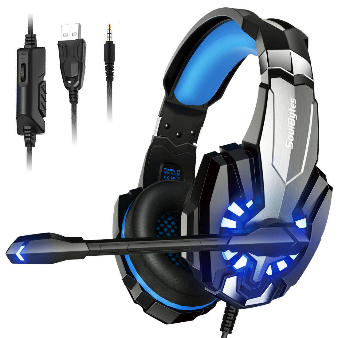 Foto 2 pulgar | Venta Internacional-auriculares Para Juegos Soulbytes S9 Con Subwoofer Con Cable