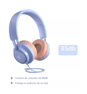 Foto 4 | Audífonos Auriculares con Cable y Micrófono Violeta
