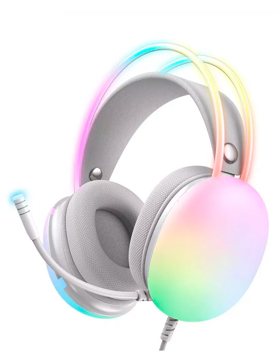 Audífonos Gamer X25-001 Petukita Box con Micrófono y Luz Rgb