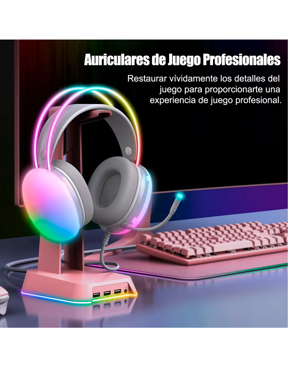 Foto 6 | Audífonos Gamer X25-001 Petukita Box con Micrófono y Luz Rgb