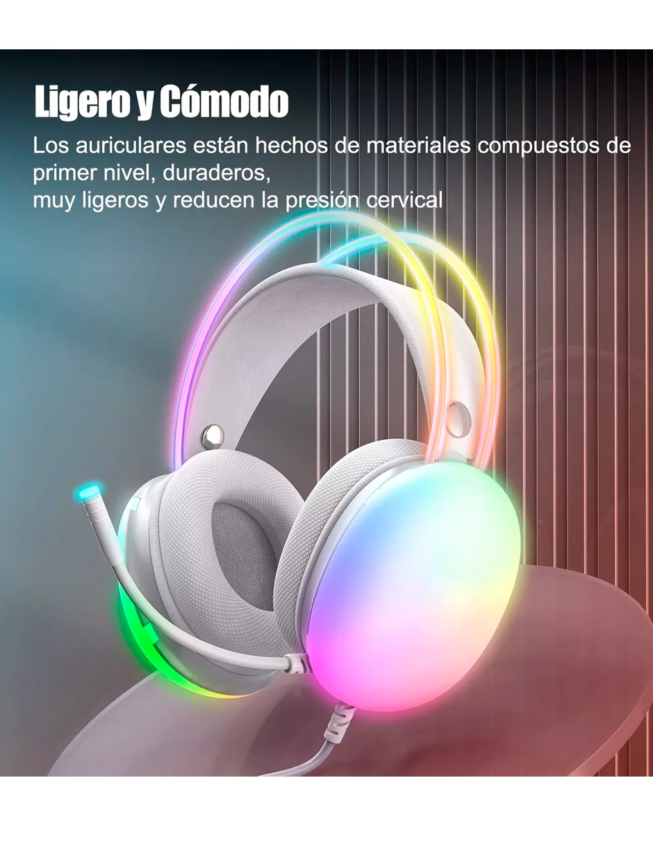 Foto 7 | Audífonos Gamer X25-001 Petukita Box con Micrófono y Luz Rgb