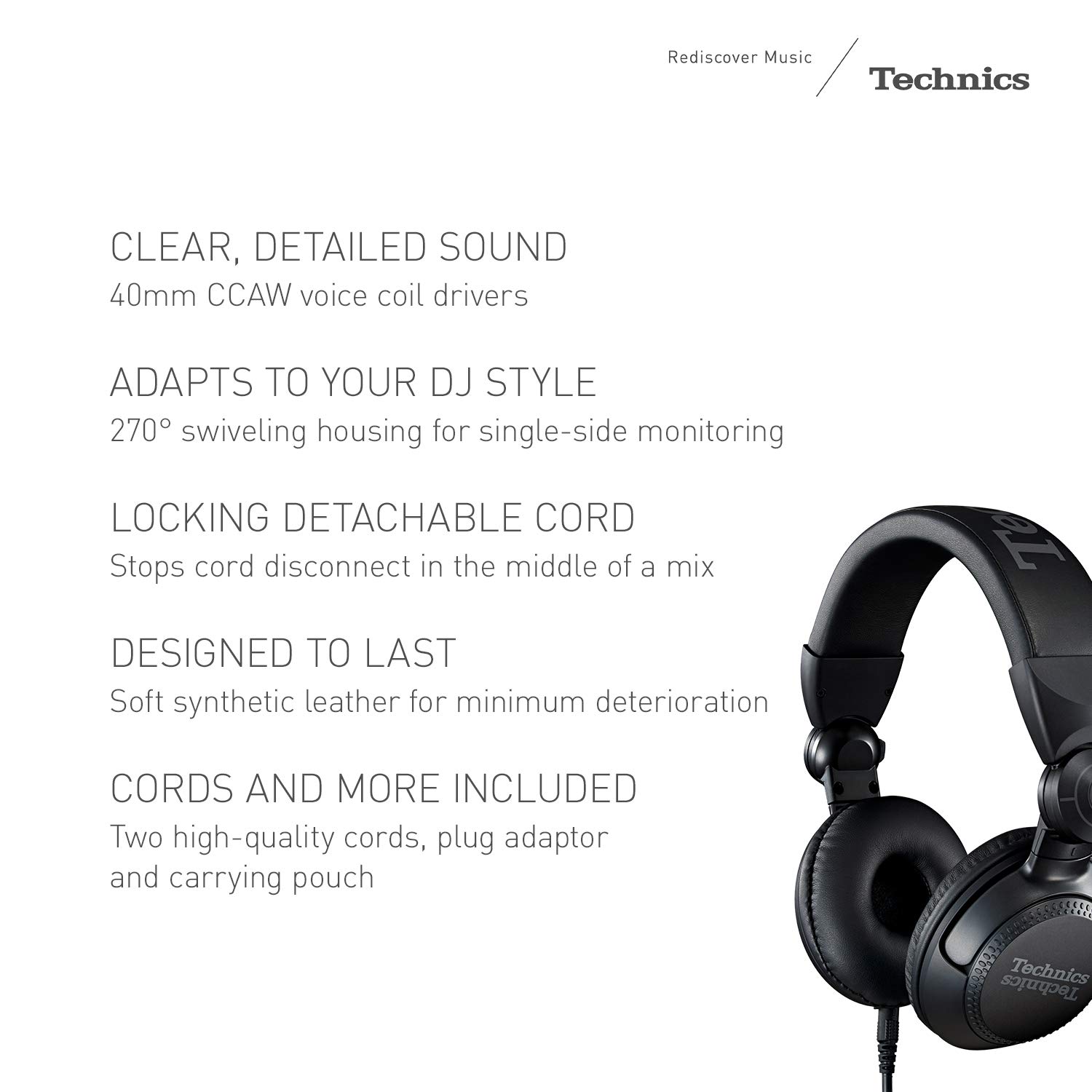 Foto 3 pulgar | Auriculares Dj Technics Eah-dj1200 Con Bobina De Voz Ccaw De 40 Mm - Venta Internacional.
