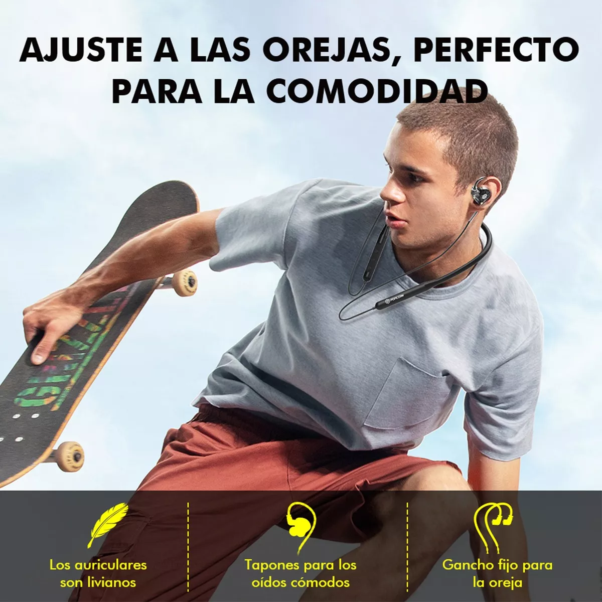 Foto 8 pulgar | Audífonos Bluetooth Inalambrico Extraíble  Negro