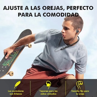 Foto 7 | Audífonos Bluetooth Inalambrico Extraíble Negro