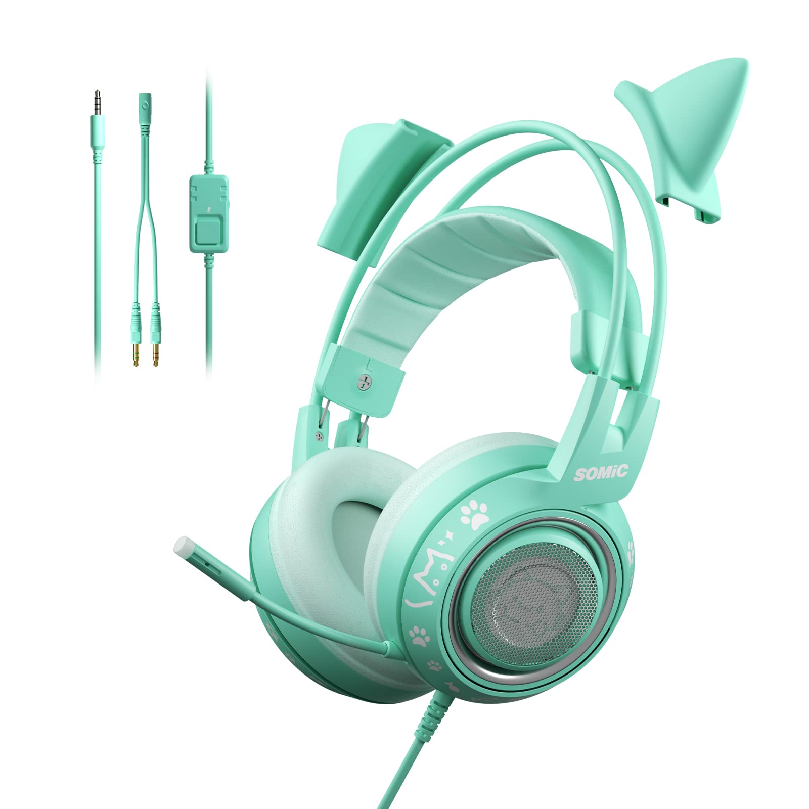 Auriculares Para Juegos Somic G951s Verdes Con Micrófono Para Ps4, Ps5, Xbox - Venta Internacional.
