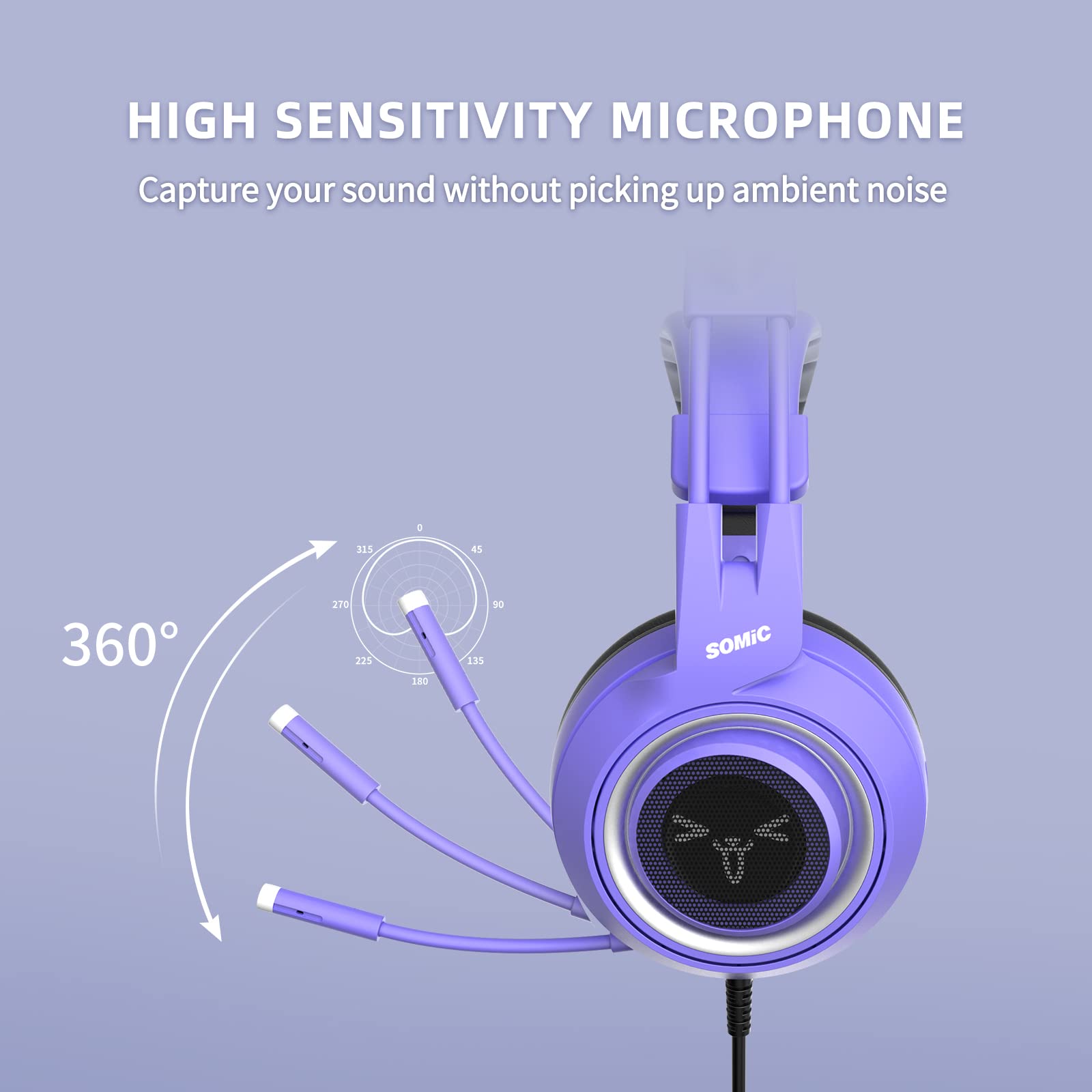 Foto 4 pulgar | Auriculares para Juegos Somic G951s Purple con Micrófono para Ps4, Ps5, Xbox One - Venta Internacional