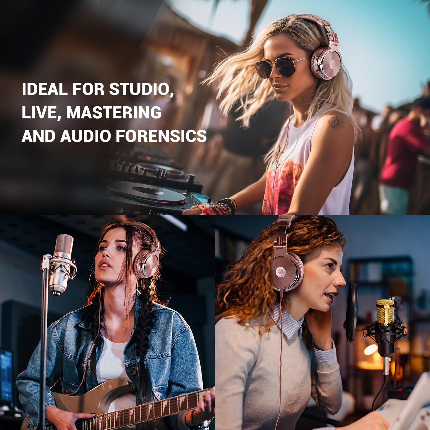 Foto 7 pulgar | Auriculares OneOdio Hi-Res Studio Monitor & Mixing DJ Rosa - Venta Internacional