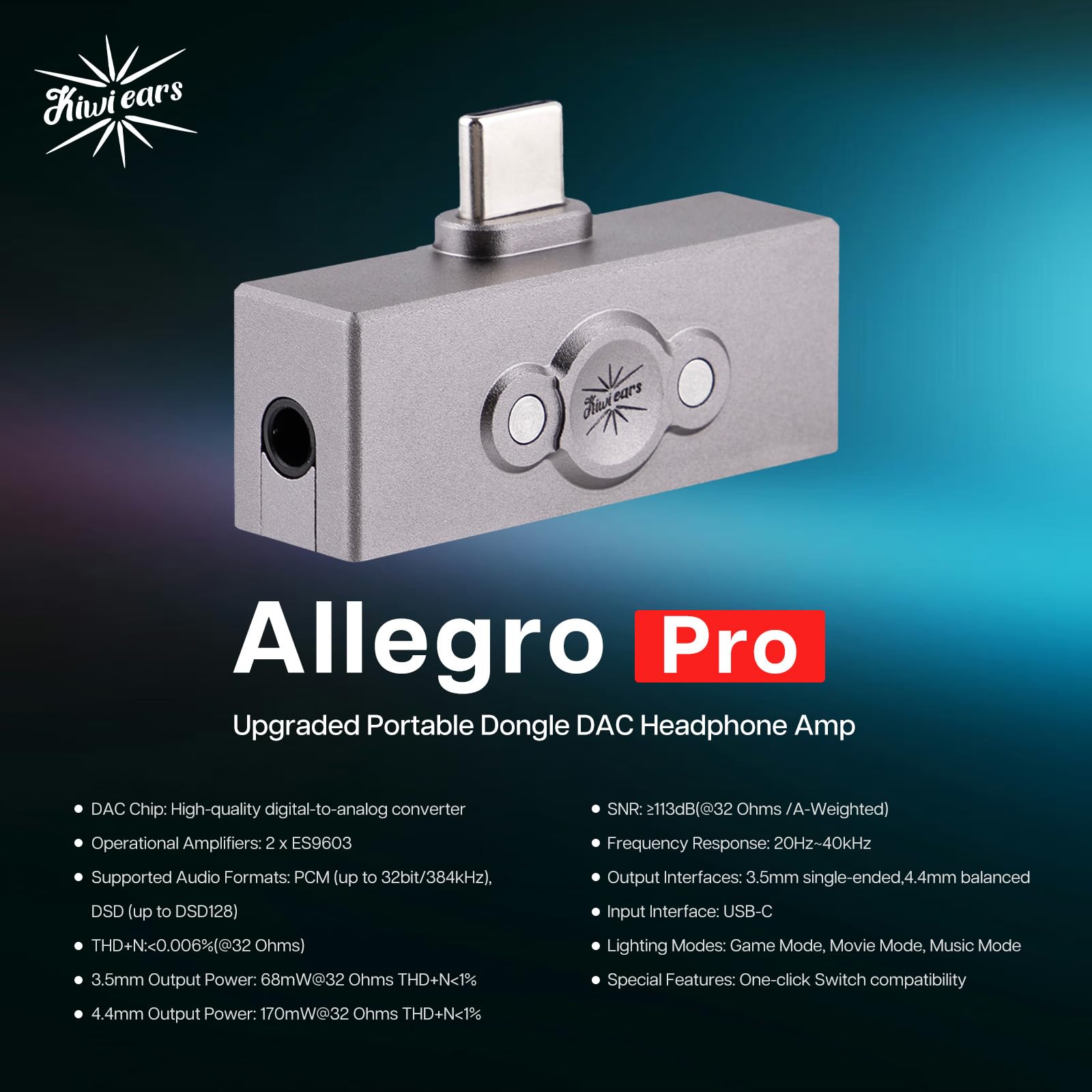 Foto 3 pulgar | Auriculares Iem Mejorados Dac/amp Linsoul Kiwi Ears Allegro Pro - Venta Internacional.