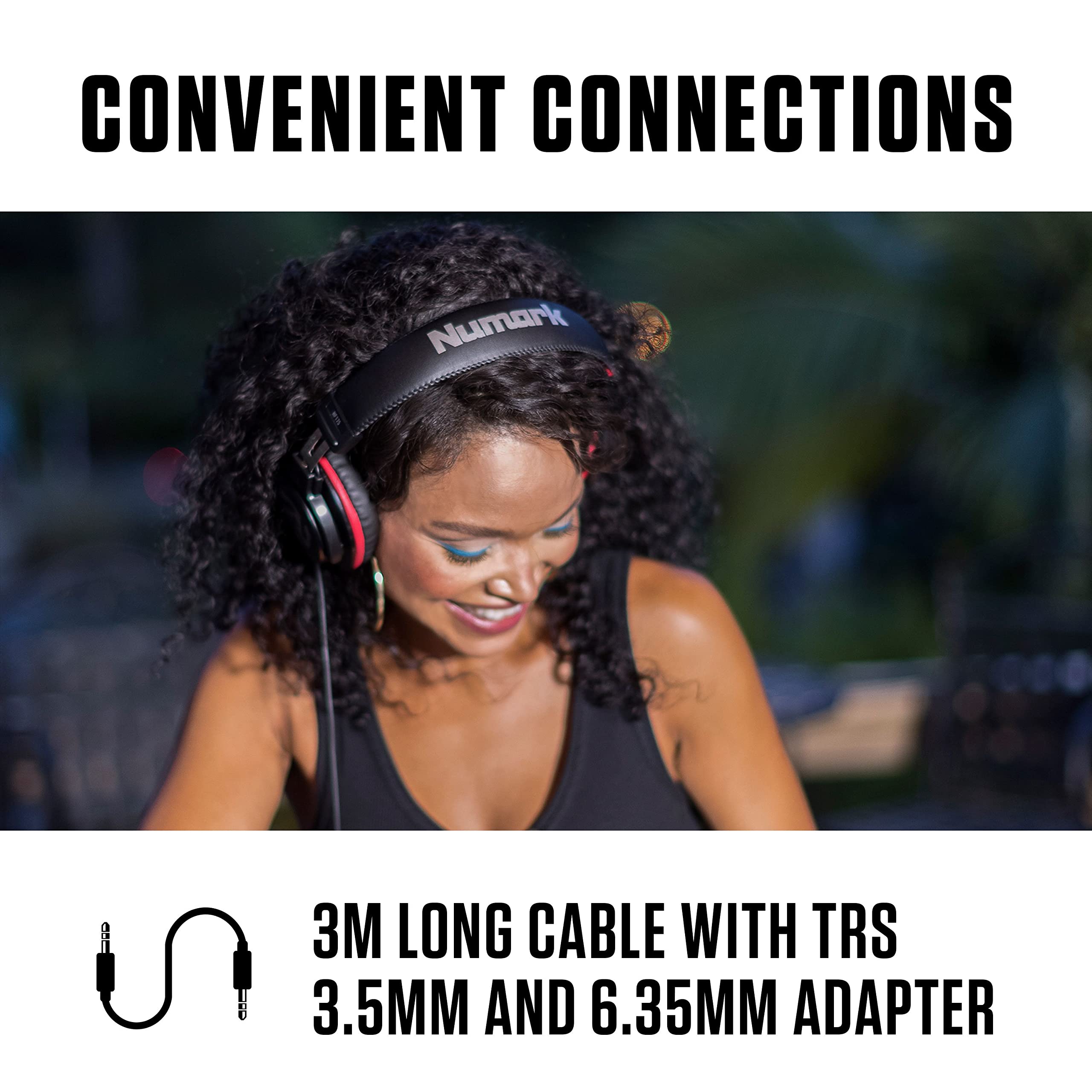 Foto 7 pulgar | Auriculares Para Dj Numark Hf175 Con Parte Trasera Cerrada Y Cable De 3 M - Venta Internacional.
