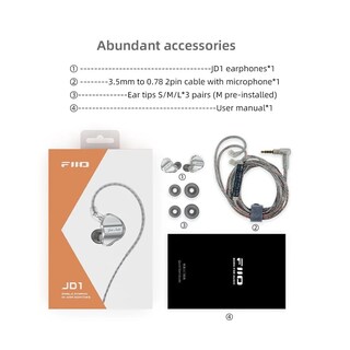 Foto 3 | Audífonos Hi-res Con Manos Libres Y Conector Tipo C Fiio Jd1 Silver
