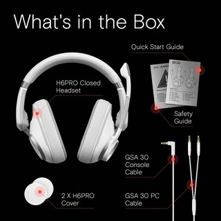 Foto 5 | Auriculares Para Juegos Epos H6pro De Acústica Cerrada Con Micrófono, Color Blanco - Venta Internacional.