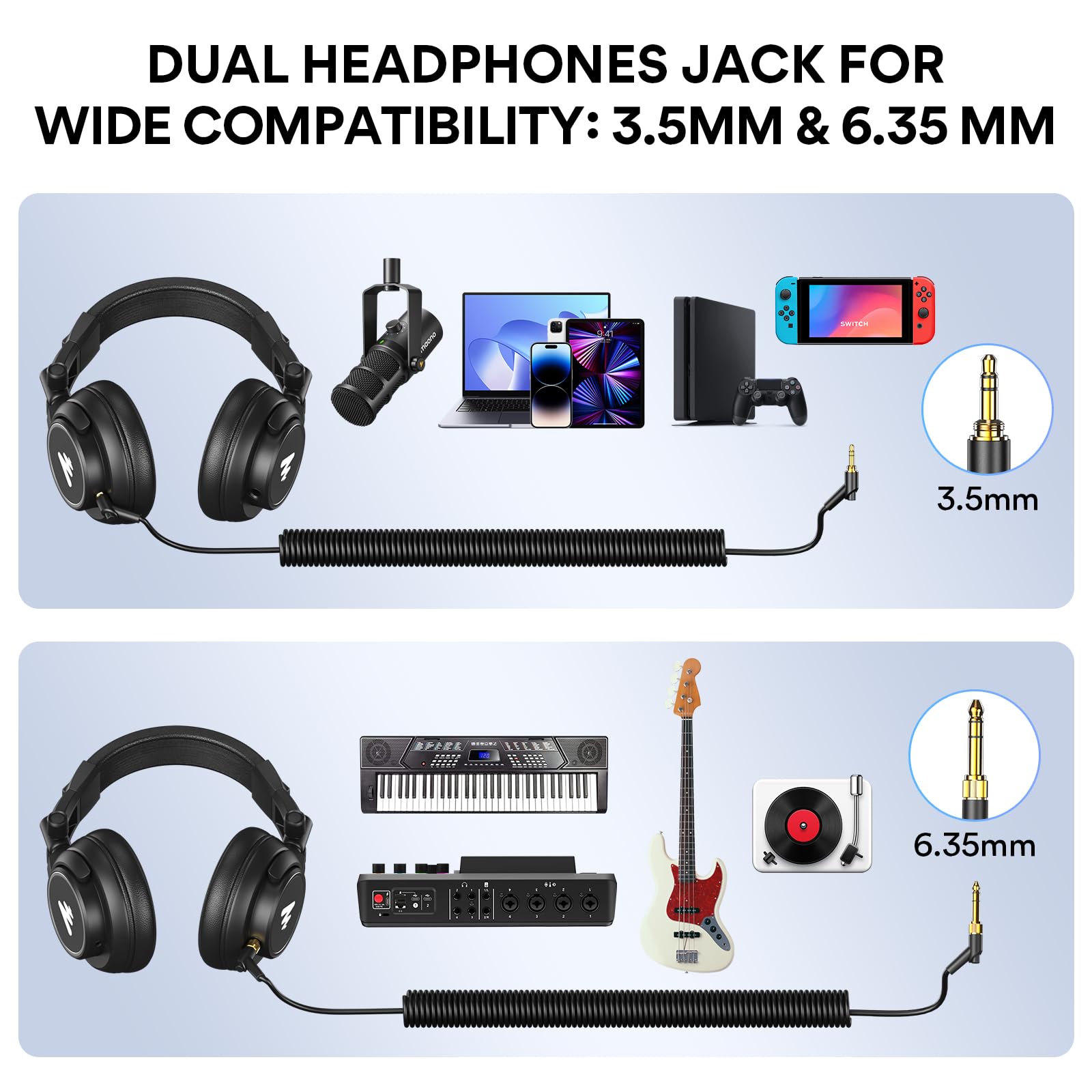 Foto 4 | Auriculares De Estudio Maono Au-mh601 Con Monitor Estéreo Para Colocar Sobre Las Orejas - Venta Internacional.