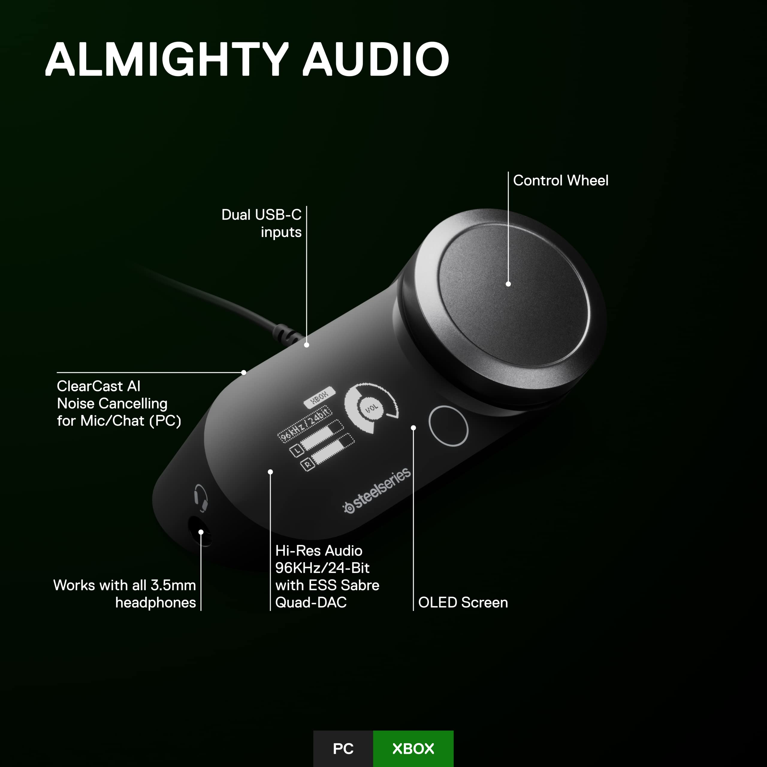 Foto 4 pulgar | Amplificador De Audio Steelseries Gamedac Gen 2 Hi-res Audio - Venta Internacional.