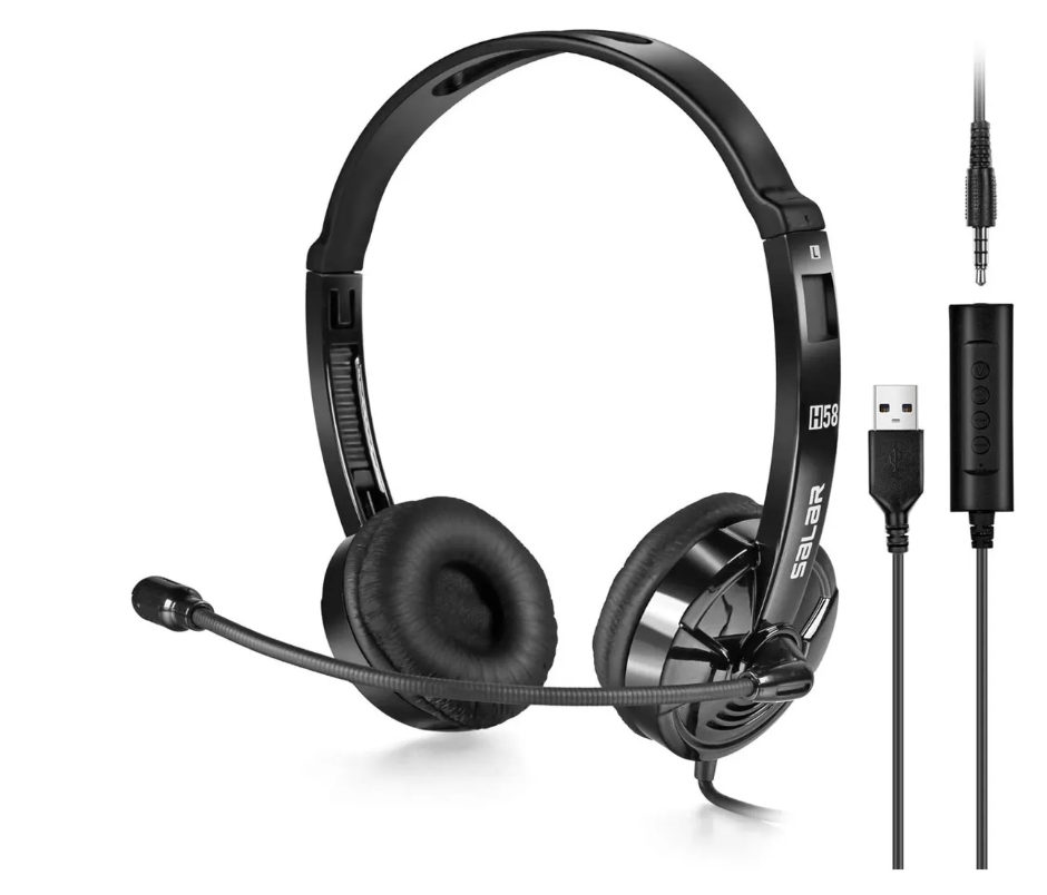 Foto 2 pulgar | Audífonos Xtellar Alámbricos Gamer Diadema Call Center Con Micrófono