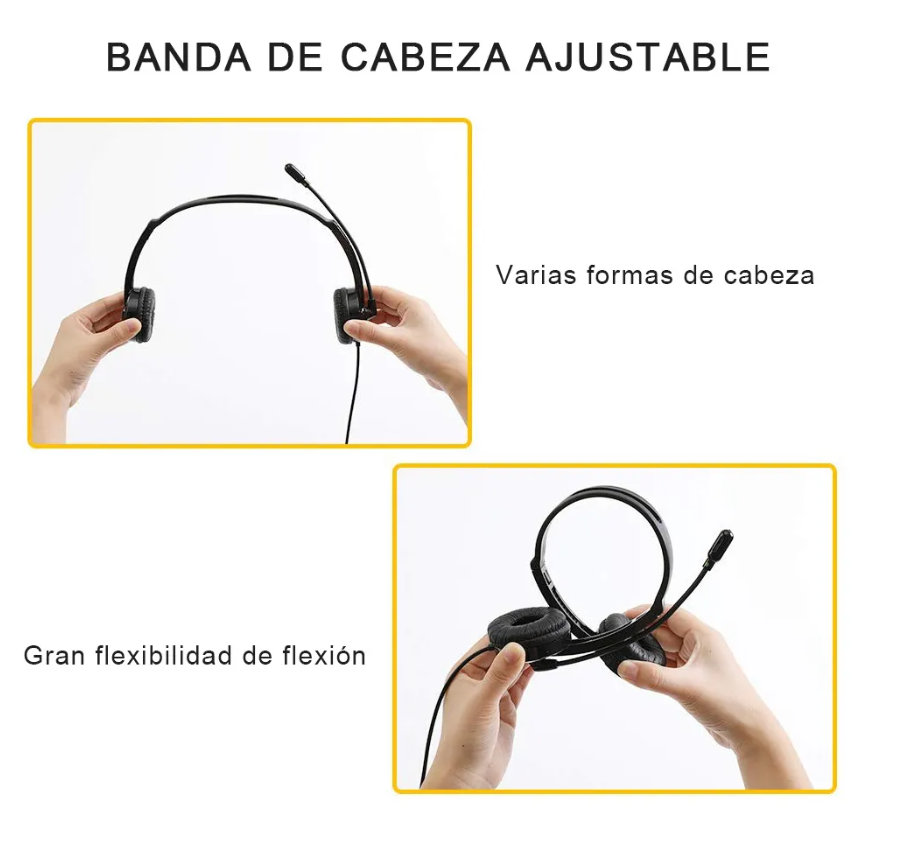 Foto 3 pulgar | Audífonos Xtellar Alámbricos Gamer Diadema Call Center Con Micrófono