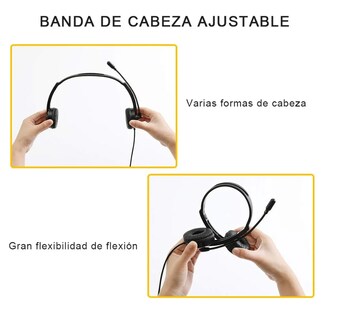 Foto 2 | Audífonos Xtellar Alámbricos Gamer Diadema Call Center Con Micrófono