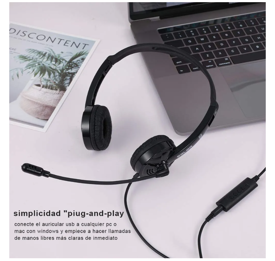 Foto 4 pulgar | Audífonos Xtellar Alámbricos Gamer Diadema Call Center Con Micrófono