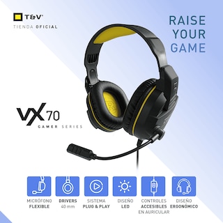 Foto 6 | Auriculares Gamer Thonet & Vander Vx70 Con Micrófono Led Y Compatibilidad Multiplataforma