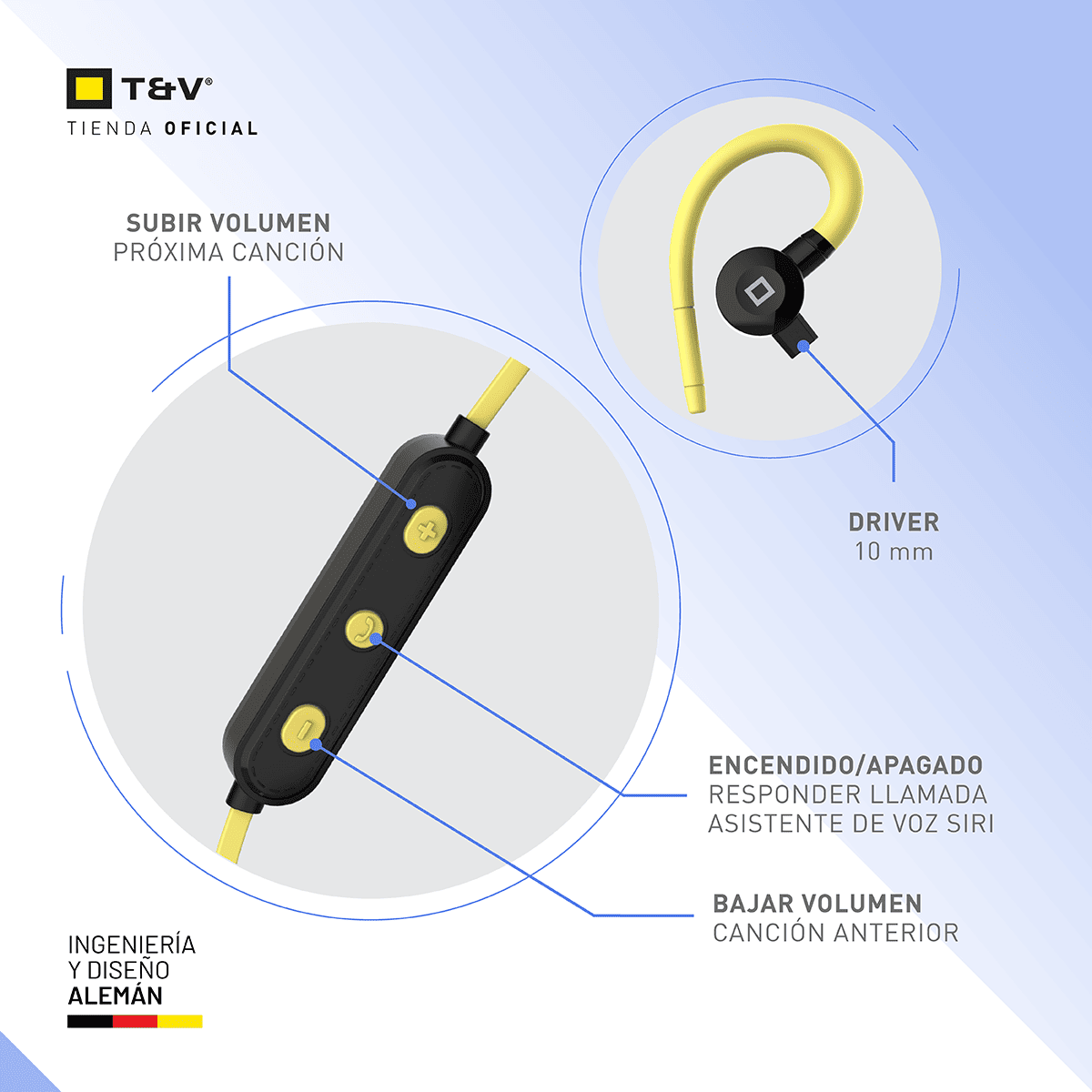 Foto 7 pulgar | Audífonos Bluetooth In-ear Neckband Thonet & Vander Vr10 – 5h Batería  Micrófono Mems Y Controles Integrados