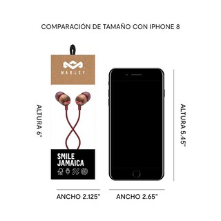 Foto 3 | Audifonos Smile Jamaica Red The House Of Marley In Ear
