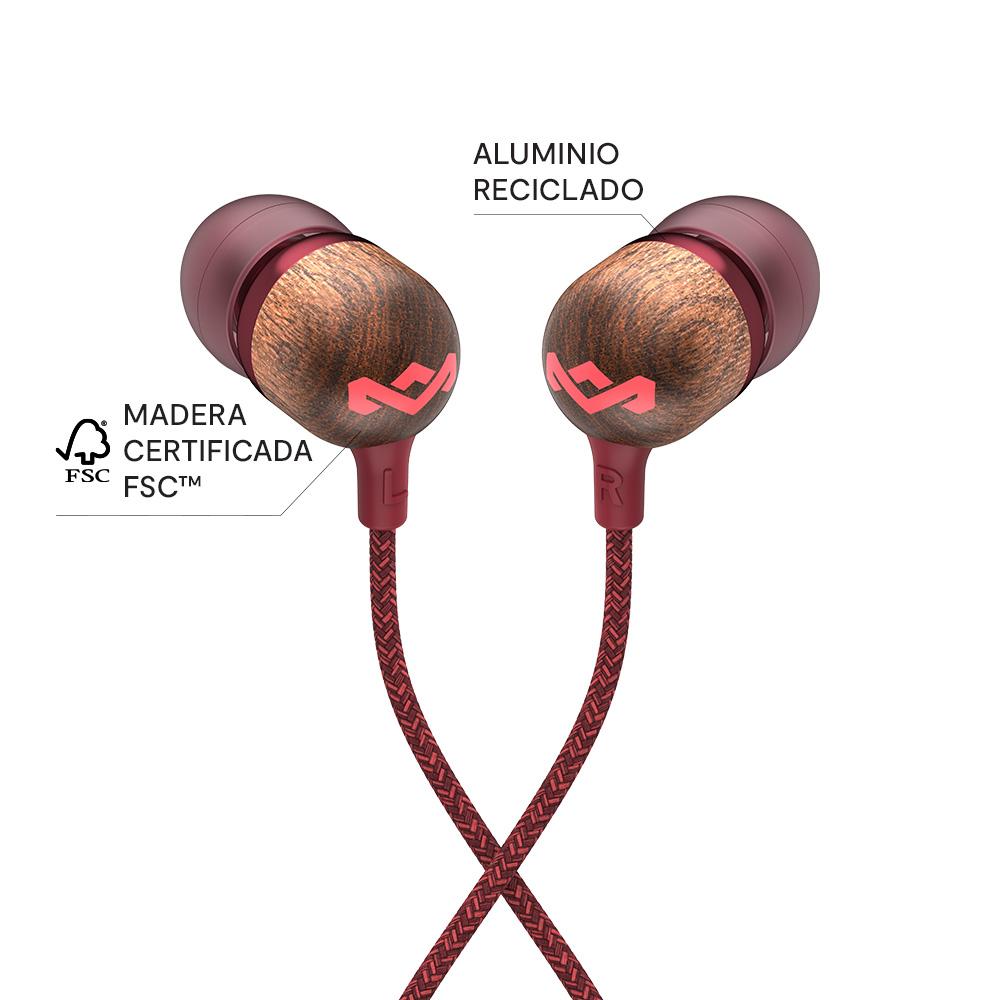 Foto 7 pulgar | Audifonos Smile Jamaica Red The House Of Marley In Ear