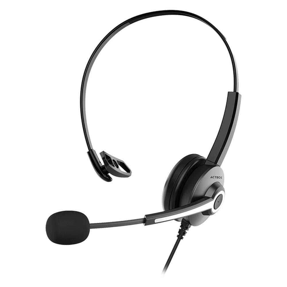 Audifono Diadema Acteck  Ac-935326 color Negro para Call Center Centric Pro Hp620 Alambrico USB