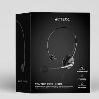 Foto 5 | Audifono Diadema Acteck Ac-935326 color Negro para Call Center Centric Pro Hp620 Alambrico USB