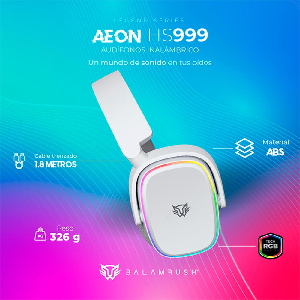 Foto 5 pulgar | Audífonos Inalámbricos Gamer Balam Rush Aeon con Micrófono Blanco