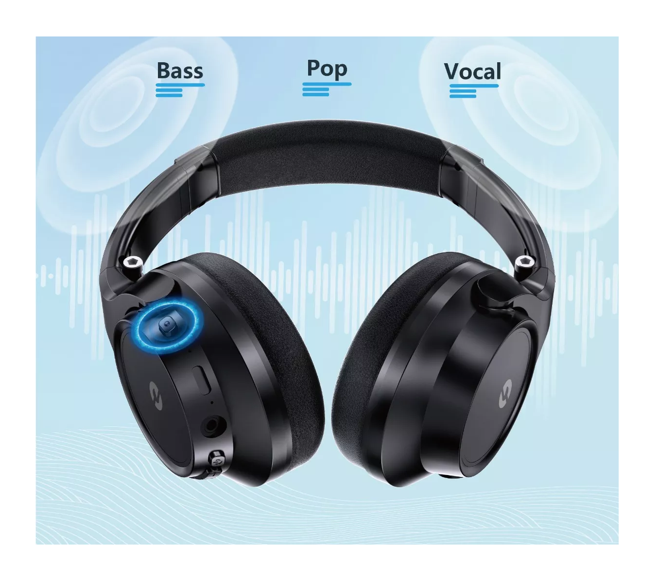 Foto 4 pulgar | Audífonos Inalambricos Bluetooth Diadema con Micrófono Negro