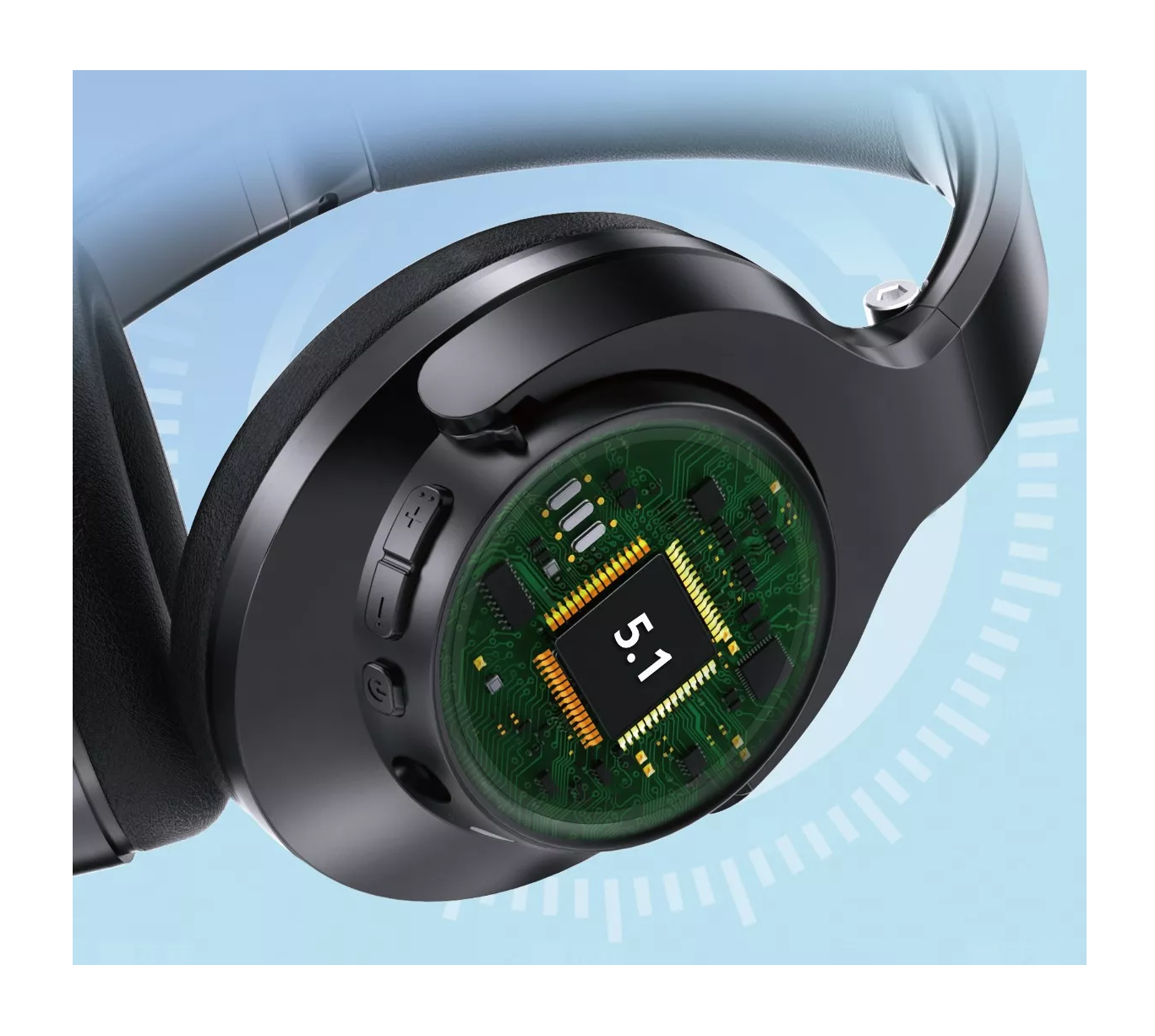 Foto 5 pulgar | Audífonos Inalambricos Bluetooth Diadema con Micrófono Negro