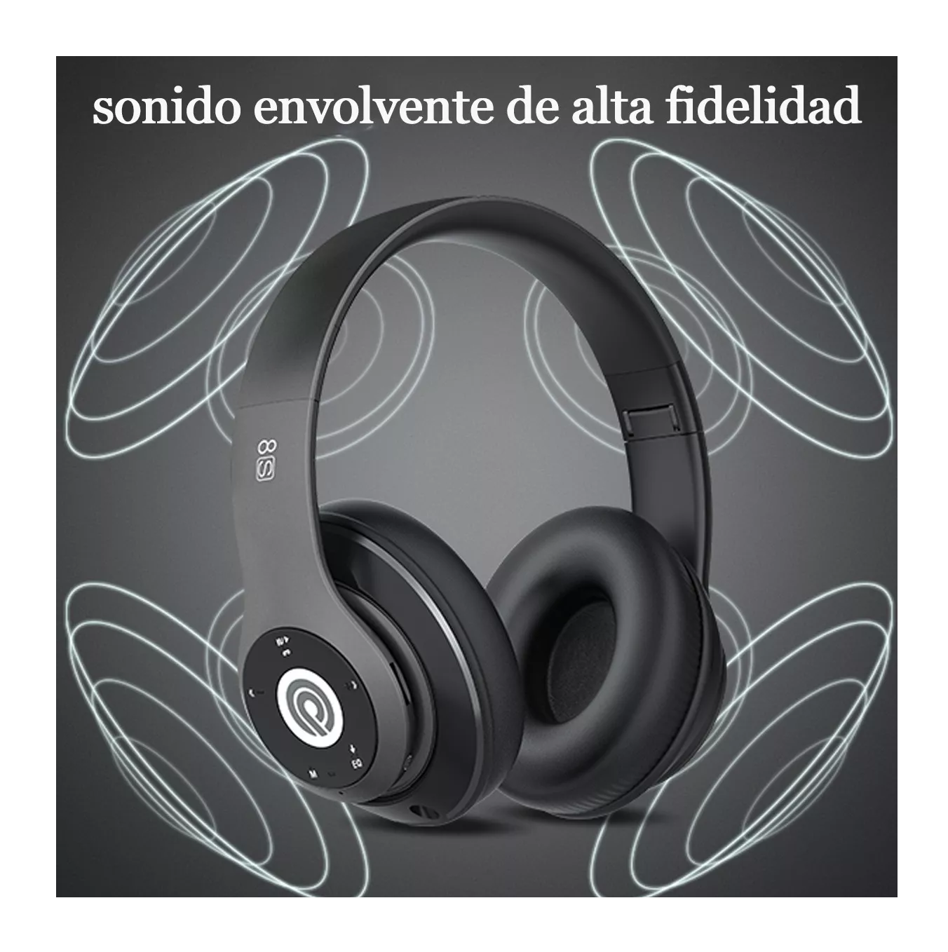Foto 3 pulgar | Audífonos Inalámbricos Diadema con Micrófono Bluetooth 52hora Negros