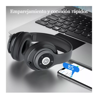 Foto 3 | Audífonos Inalámbricos Diadema con Micrófono Bluetooth 52hora Negros