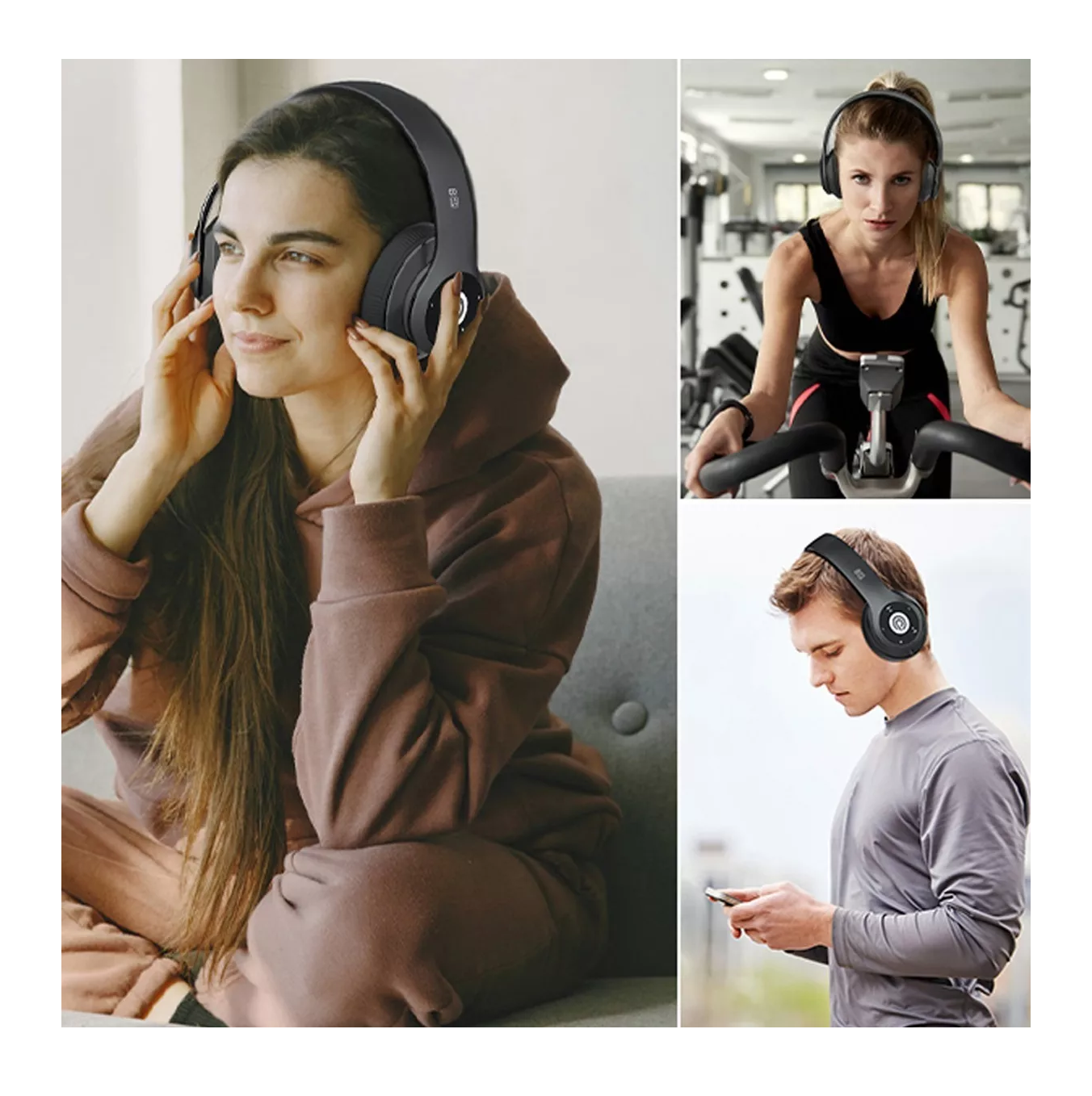 Foto 5 pulgar | Audífonos Inalámbricos Diadema con Micrófono Bluetooth 52hora Negros