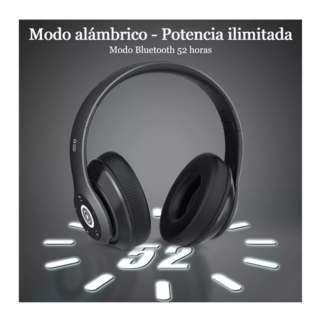 Foto 5 | Audífonos Inalámbricos Diadema con Micrófono Bluetooth 52hora Negros