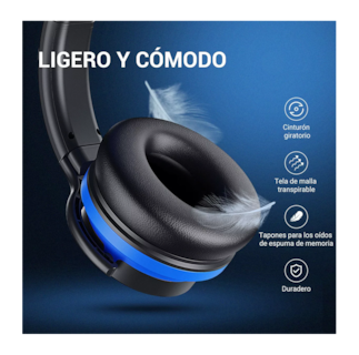 Foto 3 | Audífonos Bluetooth con Cancelación de Ruido Azul