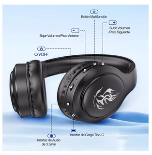 Foto 4 | Audífonos Inalámbricos de Diadema Bluetooth Plegable 1000mah Negro