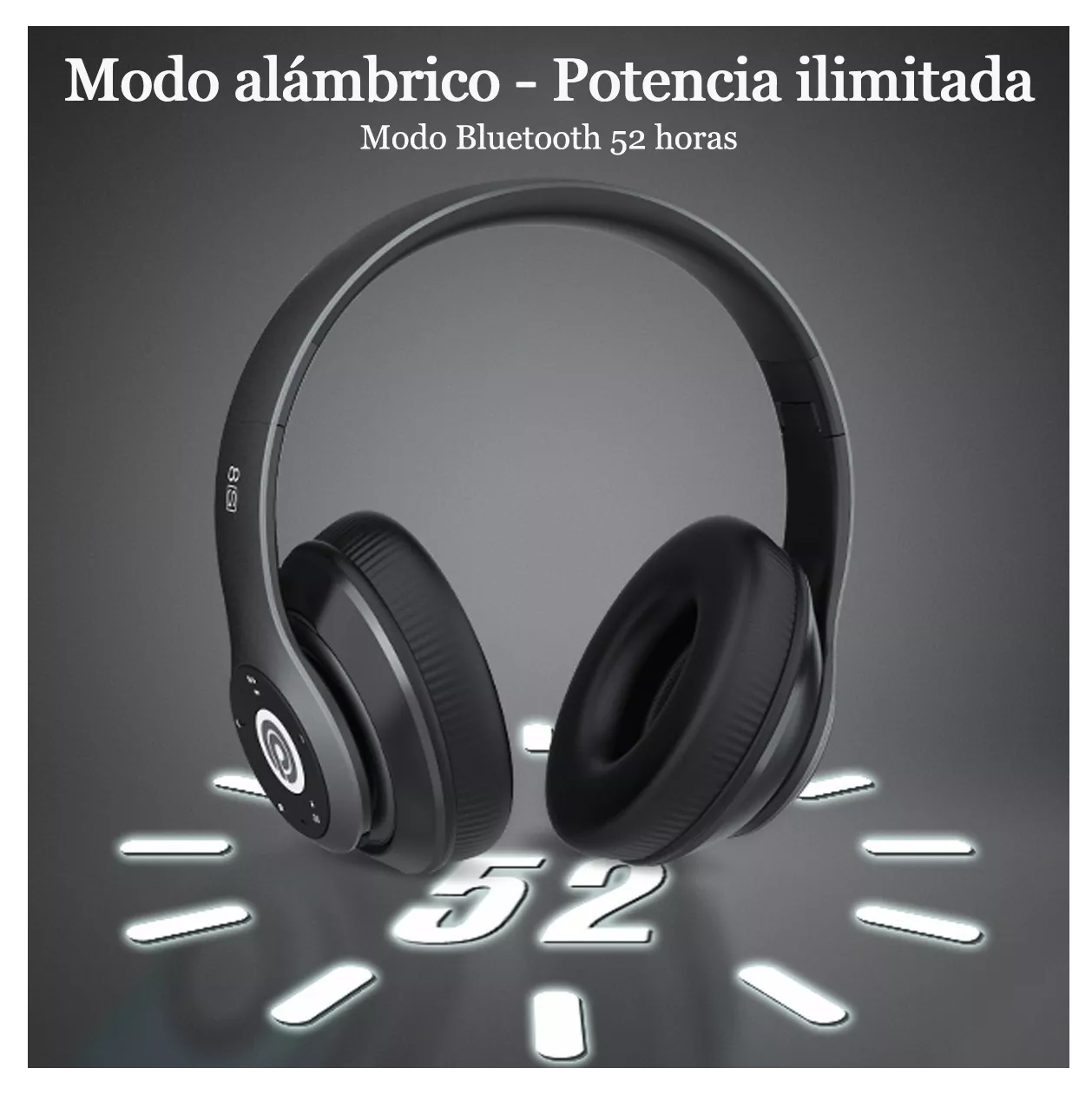 Foto 6 pulgar | Audífonos Inalámbrico Diadema con Micrófono Emuael Bluetooth 52 Hora
