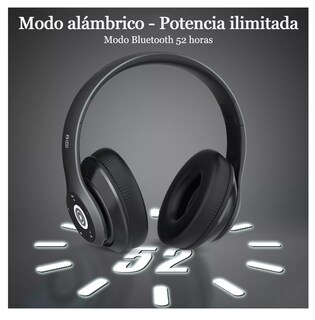 Foto 5 | Audífonos Inalámbrico Diadema con Micrófono Emuael Bluetooth 52 Hora