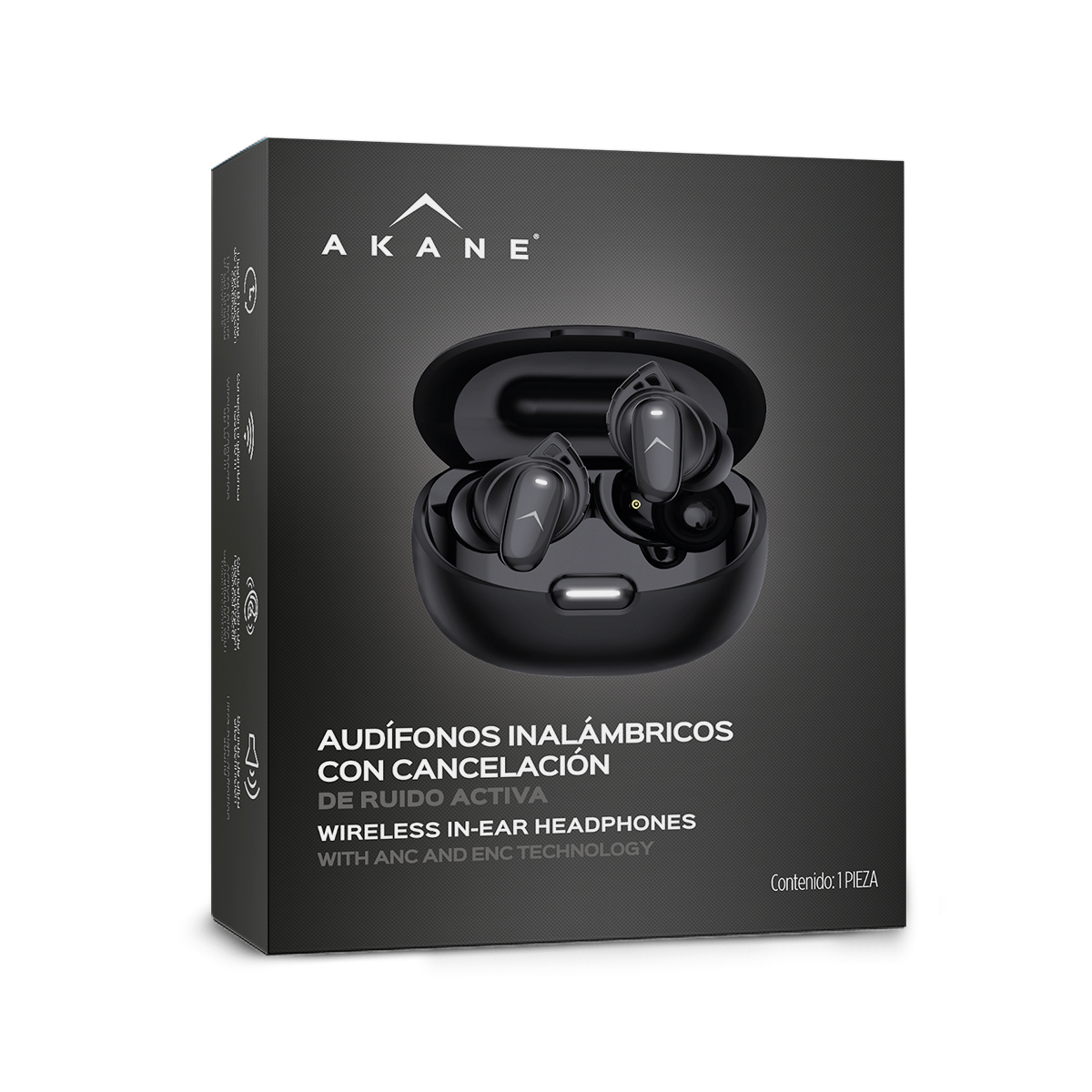 Foto 9 pulgar | Audífonos Inalámbricos Bluetooth Sport Cancelación De Ruido Anc Ipx4, Akane, Color Negro