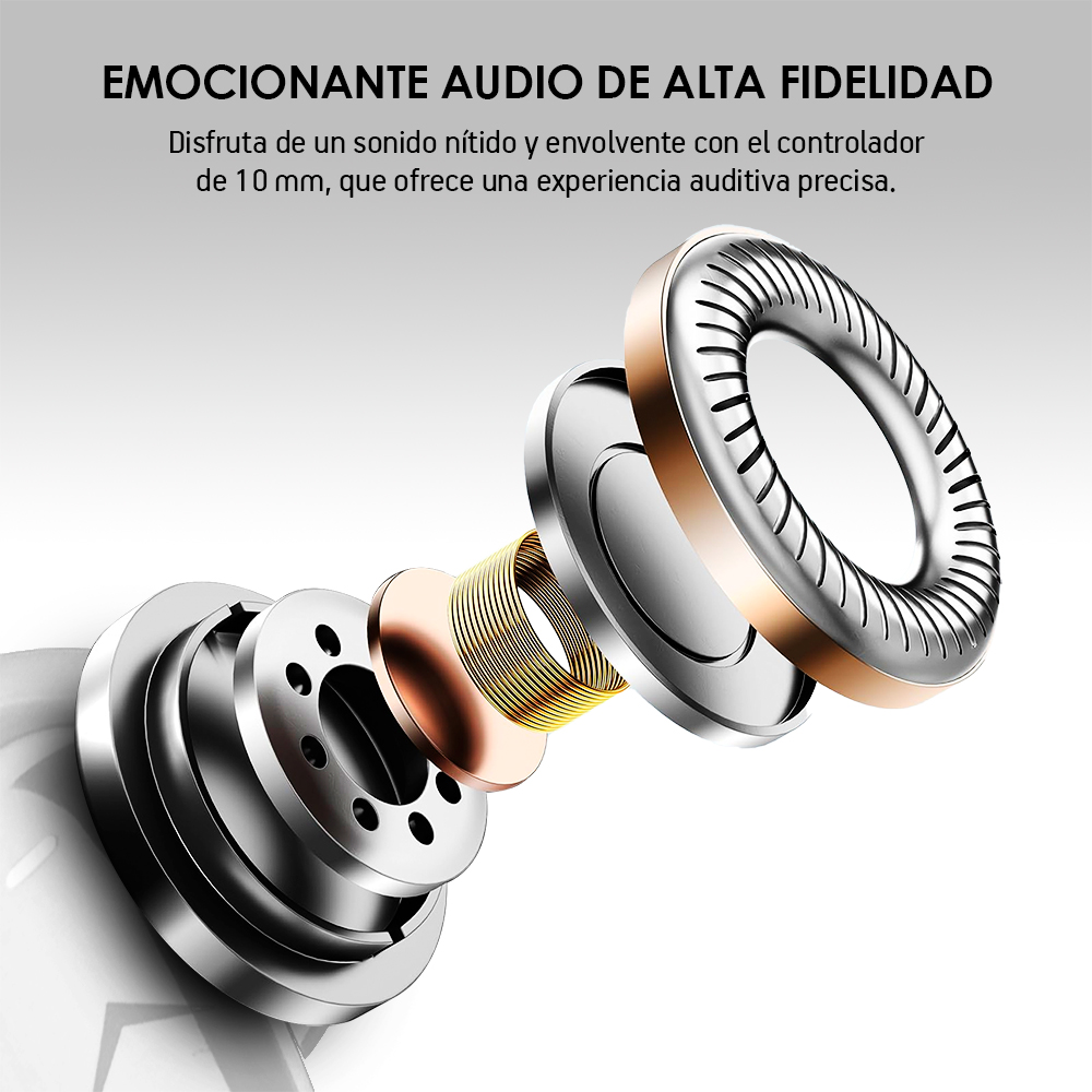 Foto 4 pulgar | Audífonos Inalámbricos Bluetooth Sport Cancelación De Ruido Anc Ipx4, Akane, Color Blanco