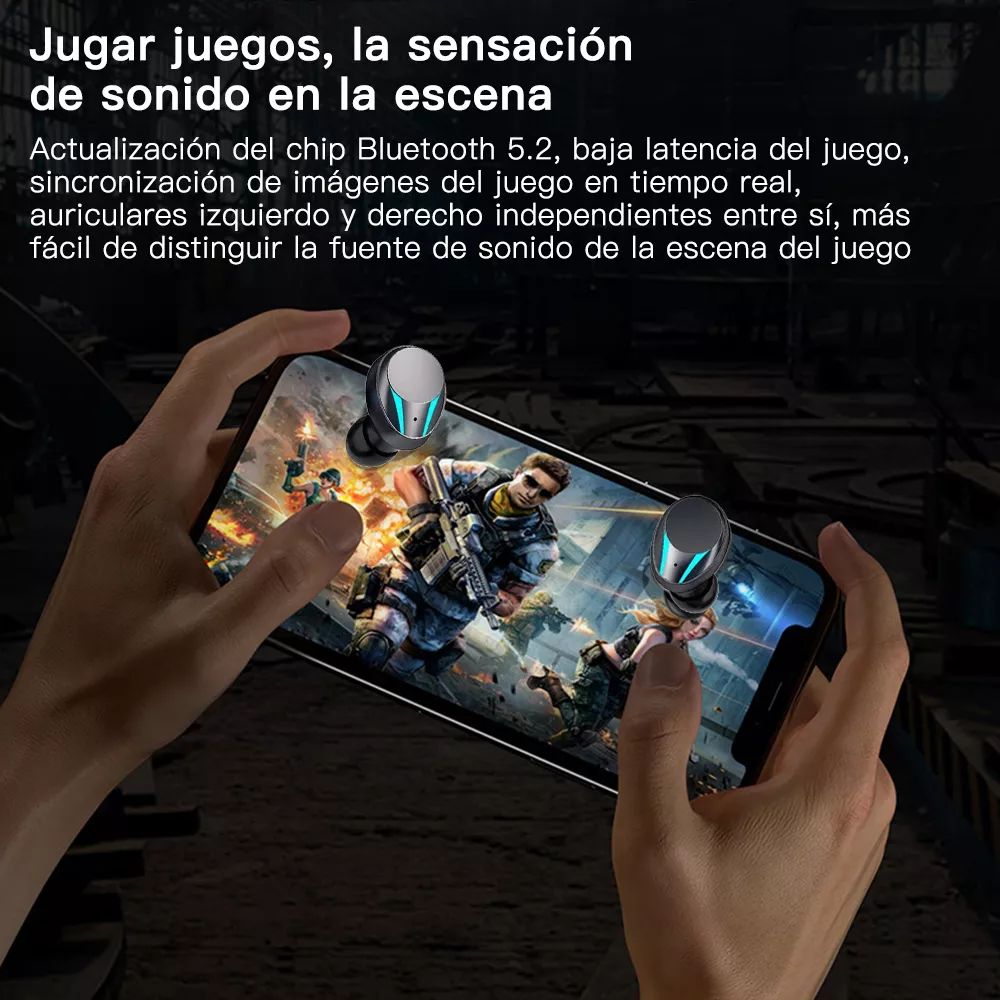 Foto 3 pulgar | Audífonos Bluetooth Hd Reducción de Ruido Inalámbricos Gris