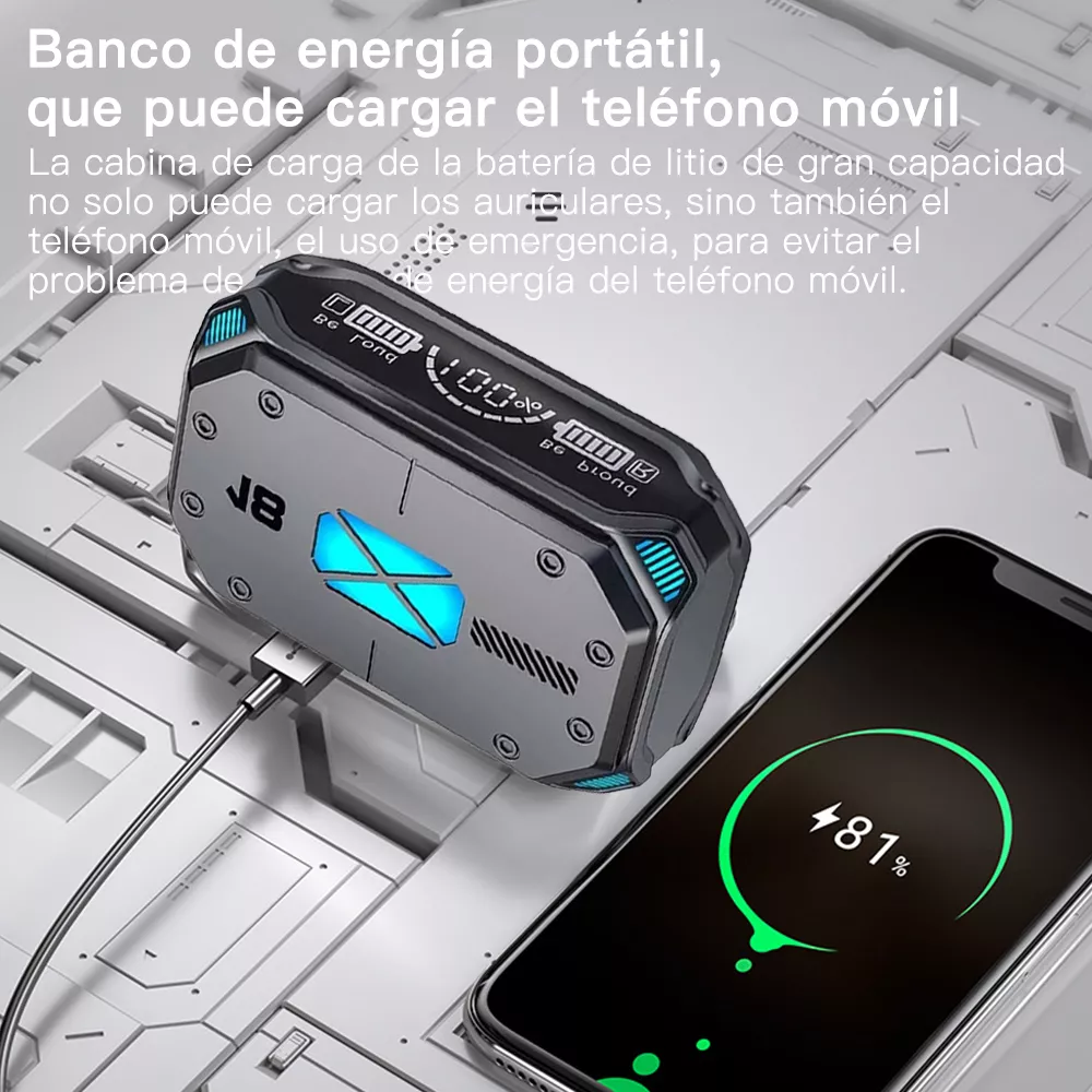 Foto 5 pulgar | Audífonos Bluetooth Hd Reducción de Ruido Inalámbricos Gris