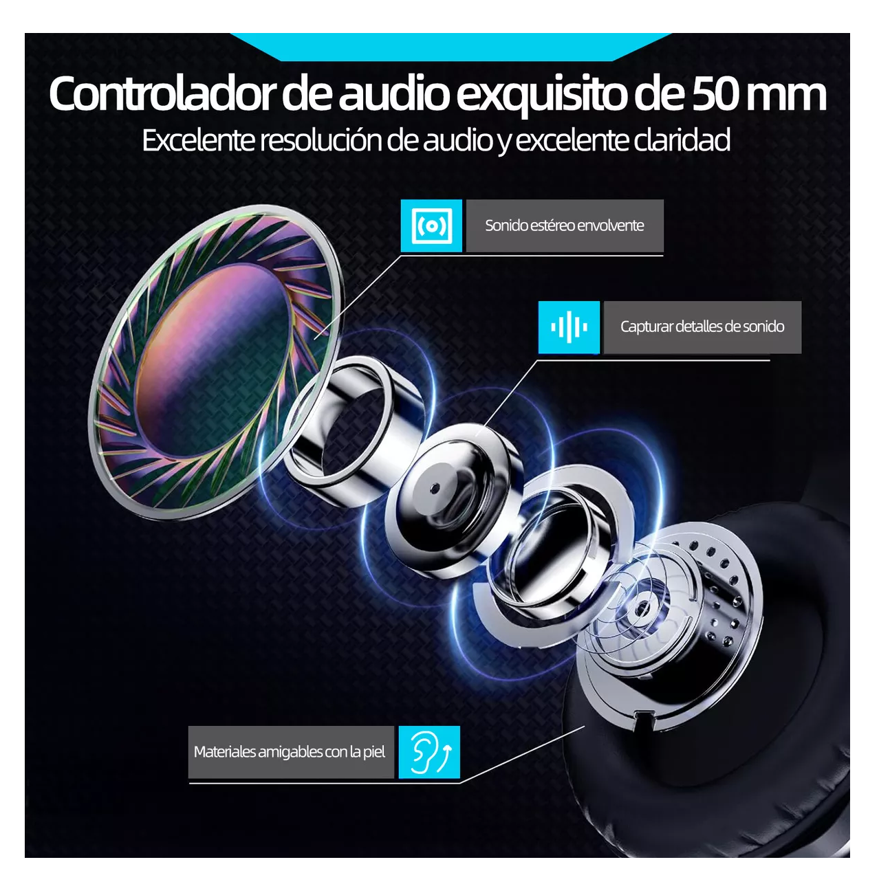 Foto 3 pulgar | Audífonos Inalámbricos De Diadema Bluetooth Gamer Bk1 Luz Led, Negro