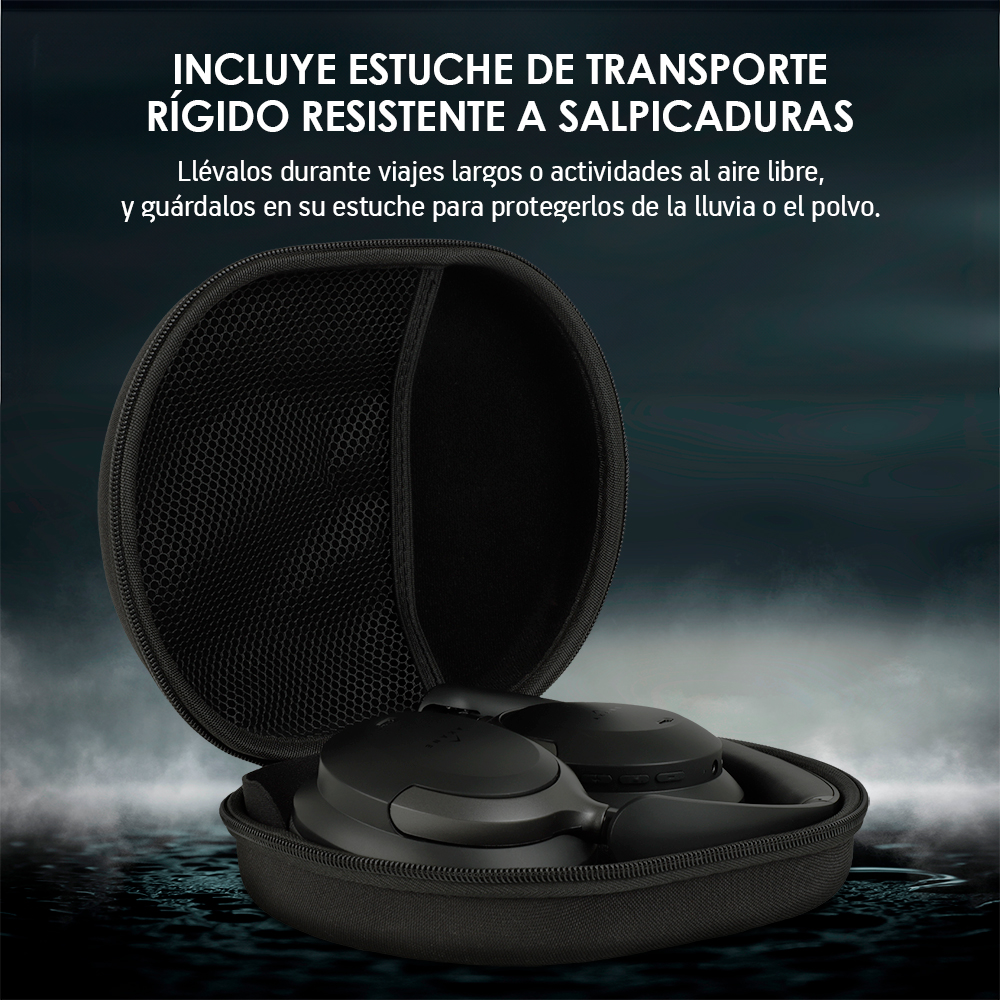 Foto 7 | Audífonos Inalámbricos De Diadema Bluetooth Con Cancelación De Ruido, Akane, Color Negro