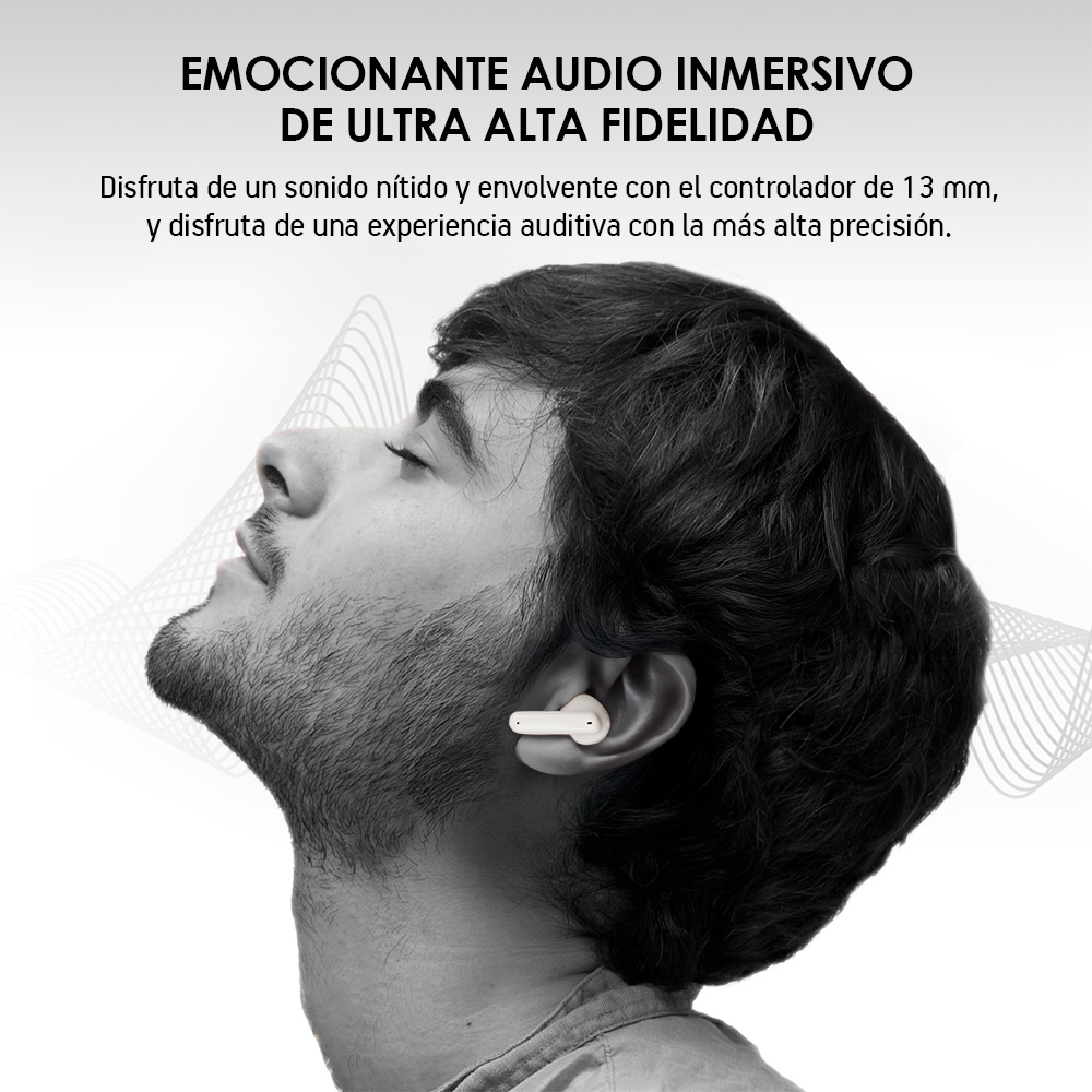 Foto 4 pulgar | Audífonos Inalámbricos Bluetooth Con Cancelación De Ruido Activa, Akane, Color Blanco