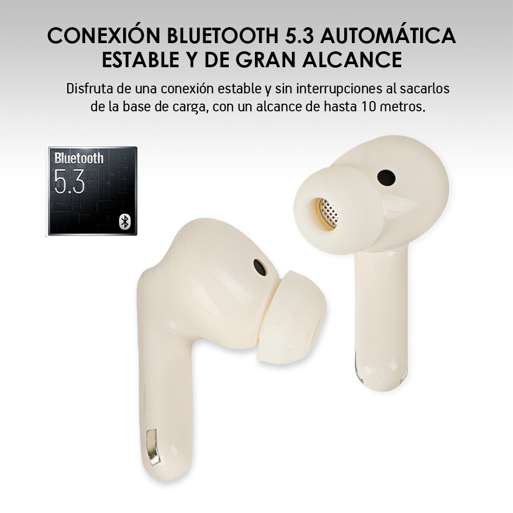 Foto 6 pulgar | Audífonos Inalámbricos Bluetooth Con Cancelación De Ruido Activa, Akane, Color Blanco