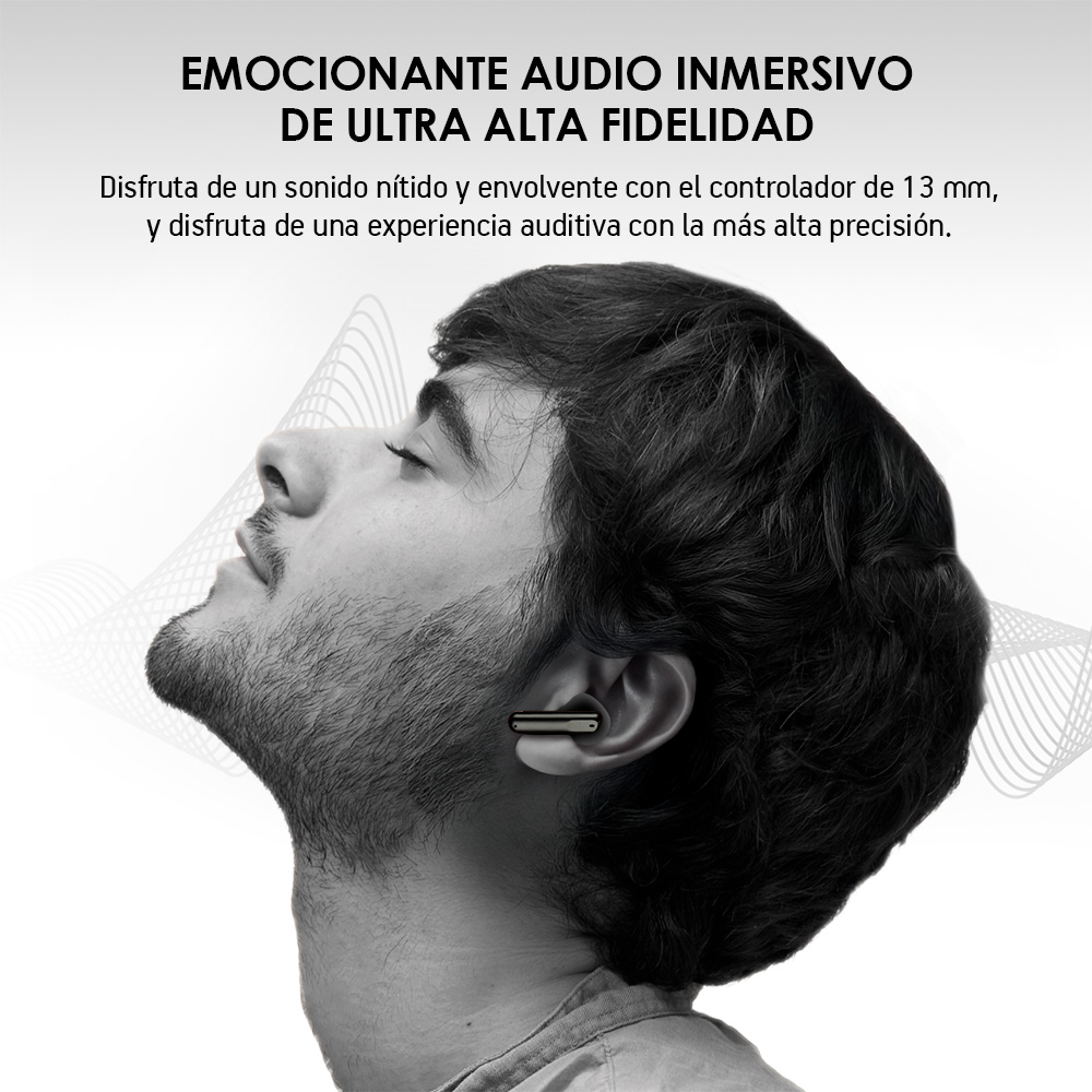 Foto 4 pulgar | Audífonos Inalámbricos Bluetooth Con Cancelación De Ruido Activa, Akane, Color Negro