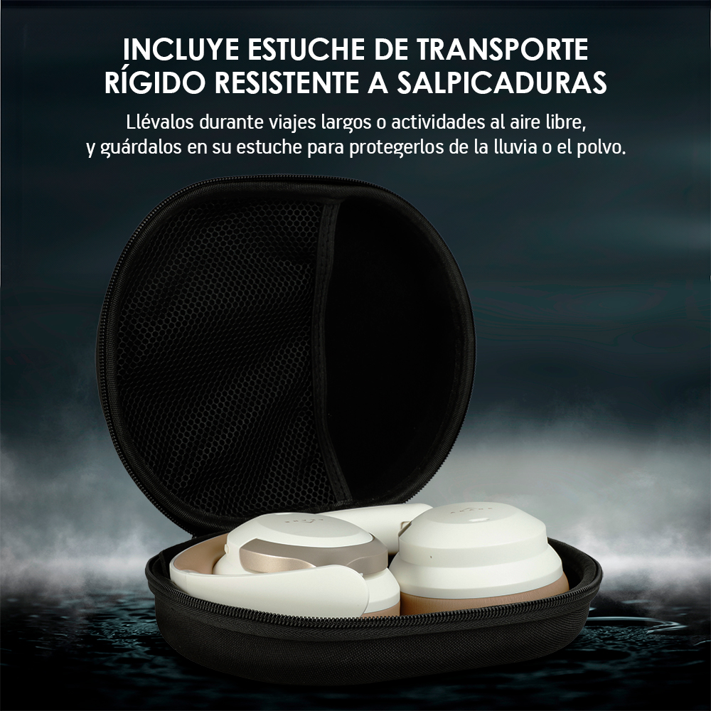 Foto 8 pulgar | Audífonos Inalámbricos De Diadema Bluetooth Con Cancelación De Ruido, Akane, Color Blanco