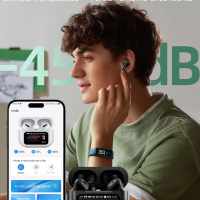 Foto 4 pulgar | Smart Pantalla Audífonos Lab.g Bluetooth 5.4 Anc Auriculares App Negro